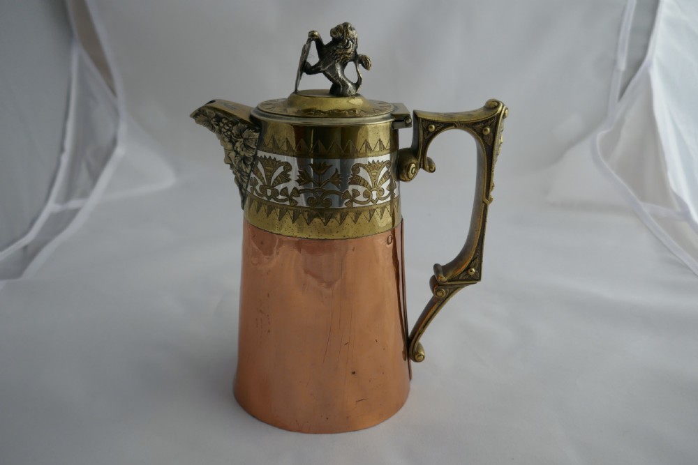 Hukin and Heath Coffee or Chocolate Pot, Arts and Crafts Gothic Style