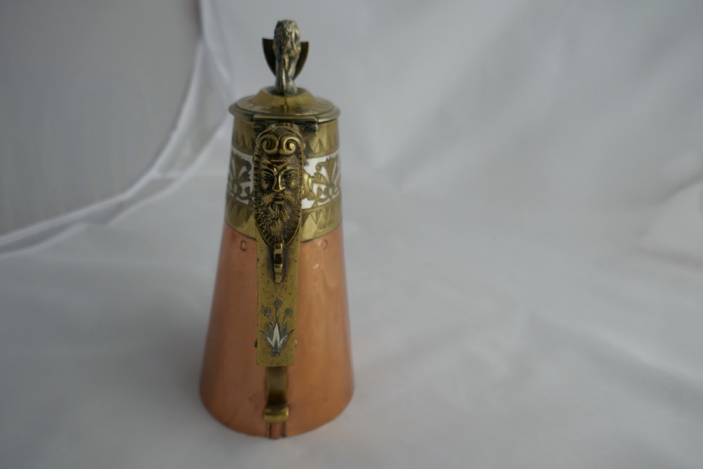 Hukin and Heath Coffee or Chocolate Pot, Arts and Crafts Gothic Style View X
