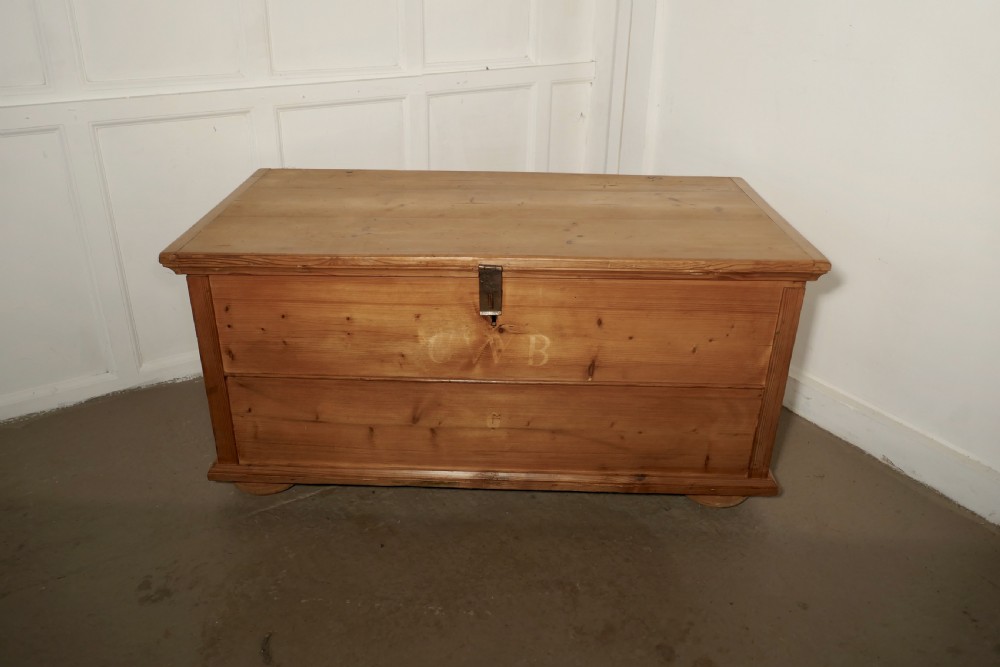 Large 19th Century European Stripped Pine Chest View II
