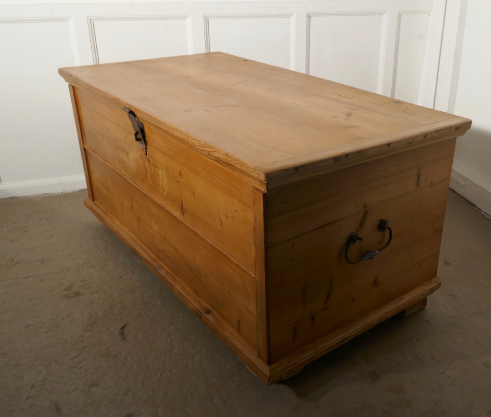 Large 19th Century European Stripped Pine Chest View IV