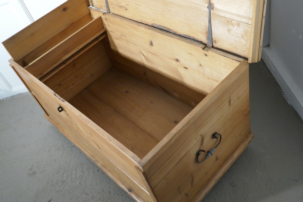 Large 19th Century European Stripped Pine Chest View V
