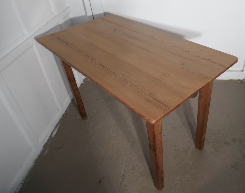 Small 19th C Planked Top Pine Table View III
