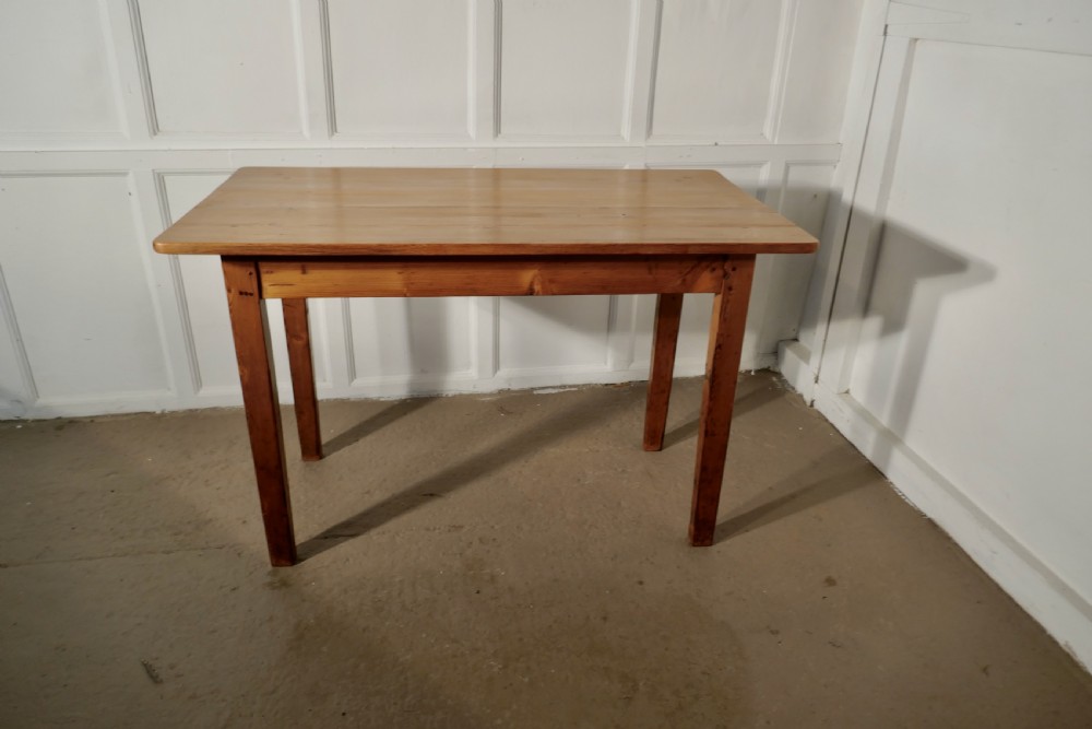 Small 19th C Planked Top Pine Table View IV