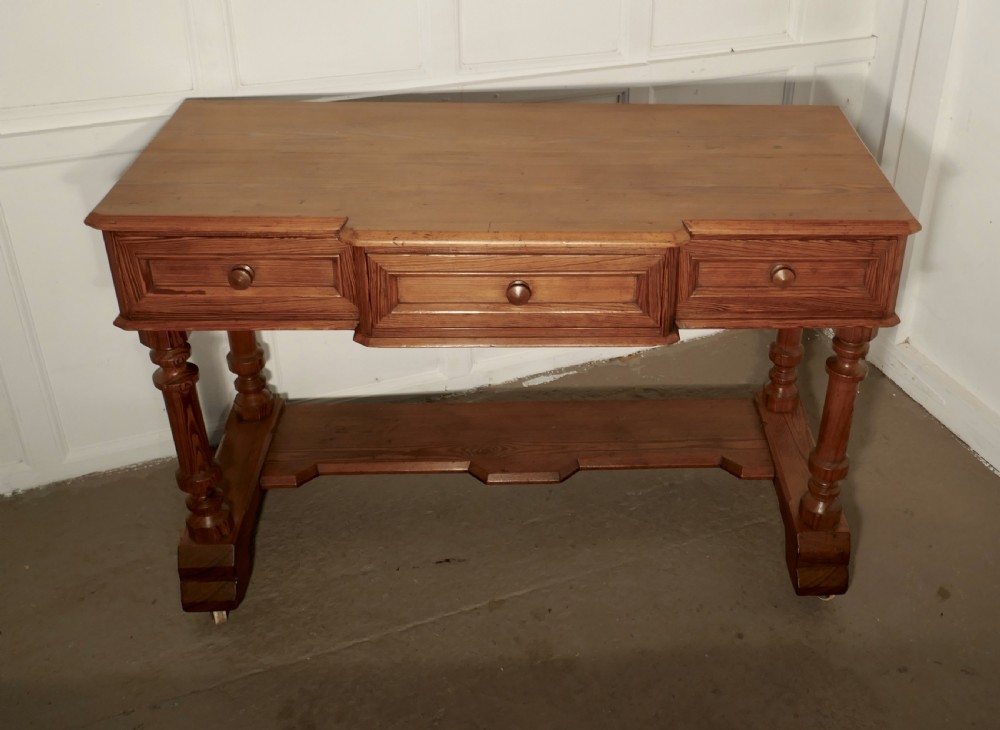 Arts and Crafts Pitch Pine Writing Table View II