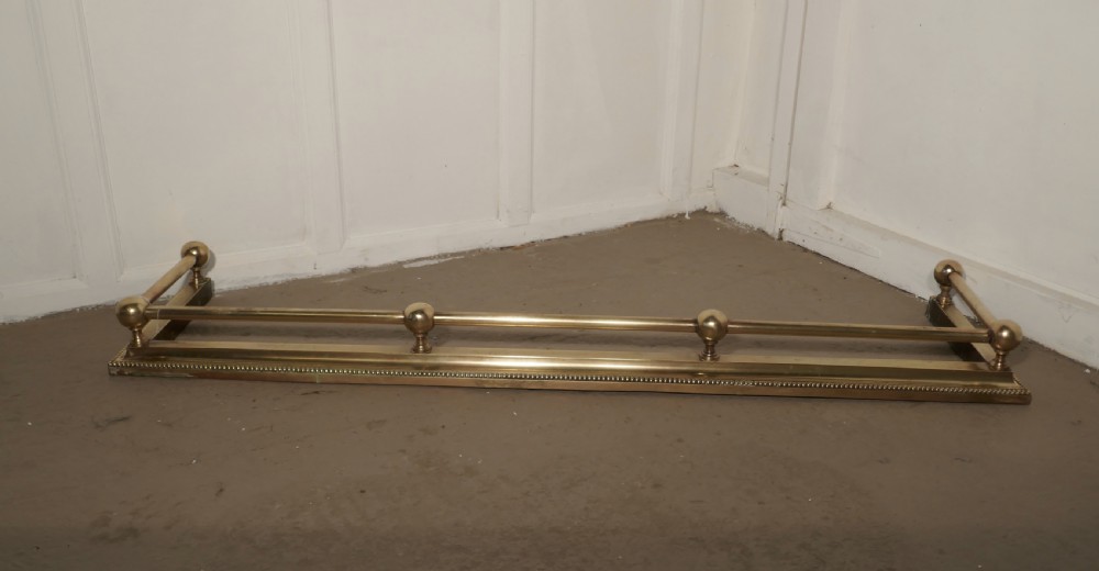 Large Victorian Brass Fender 