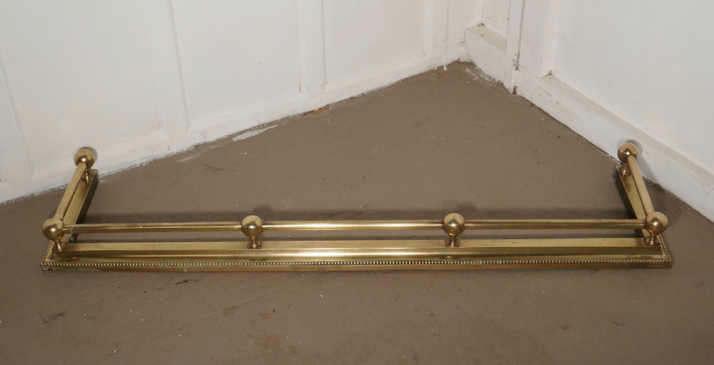 Large Victorian Brass Fender  View III
