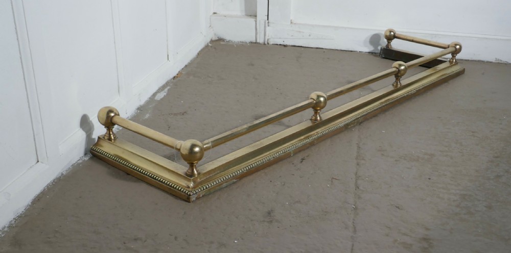 Large Victorian Brass Fender  View IV