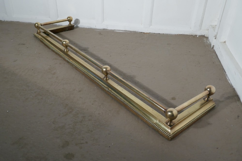 Large Victorian Brass Fender  View V