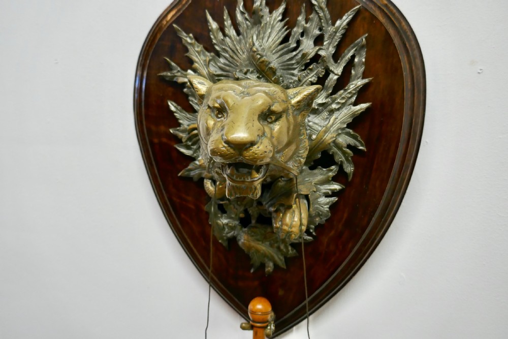 Brass Tiger’s Head Dinner Gong by William Tonk & Son View II