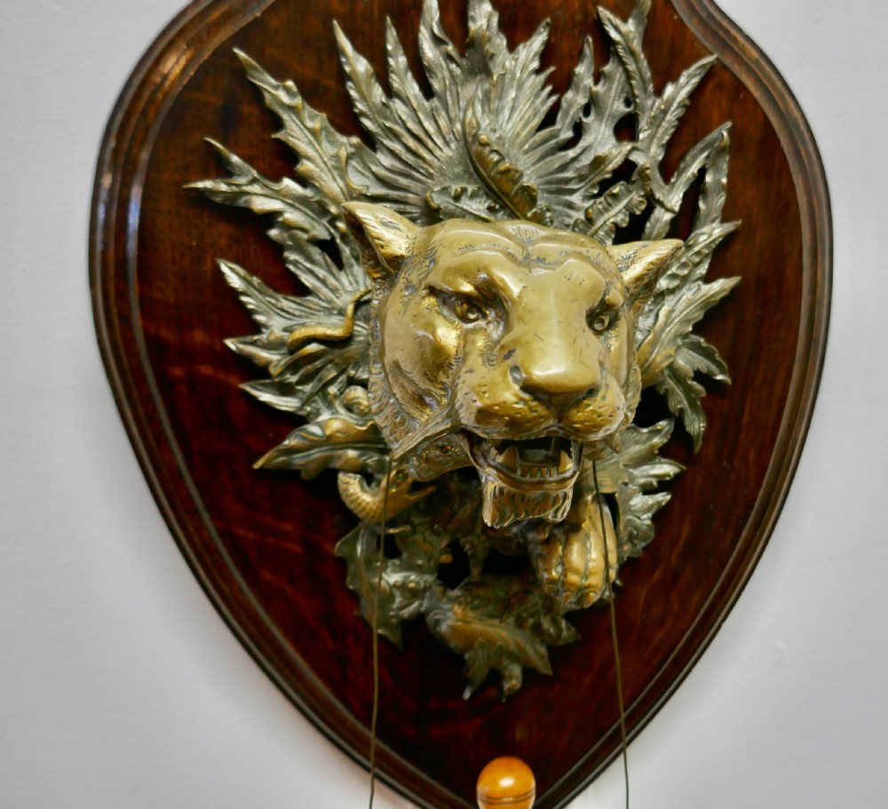 Brass Tiger’s Head Dinner Gong by William Tonk & Son View III
