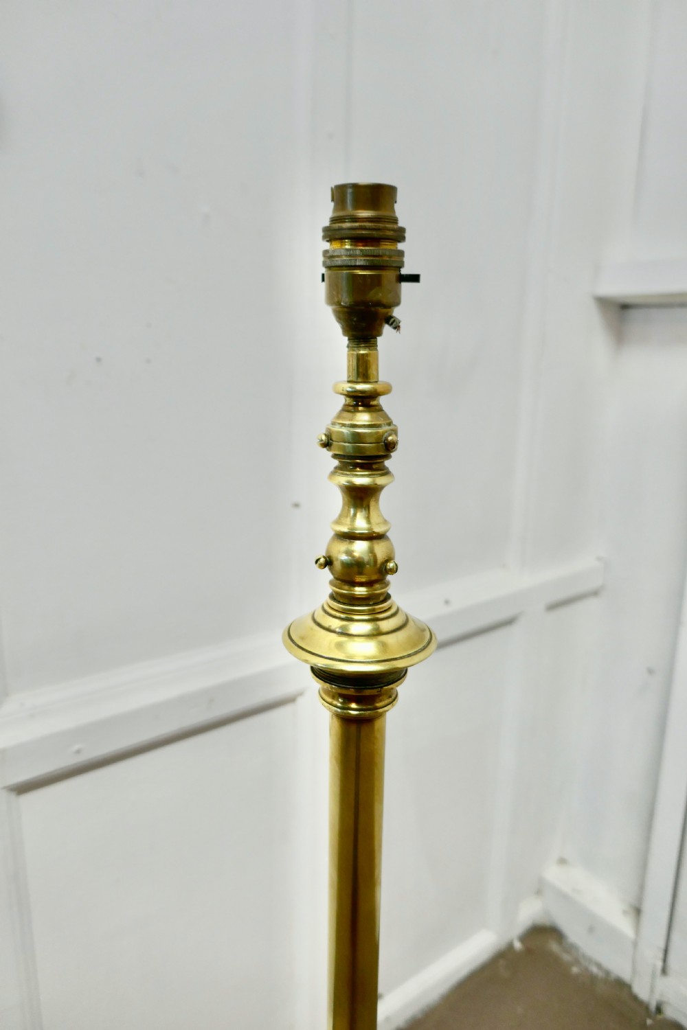Adjustable Brass Floor Lamp in the Arts and Crafts Style View IV