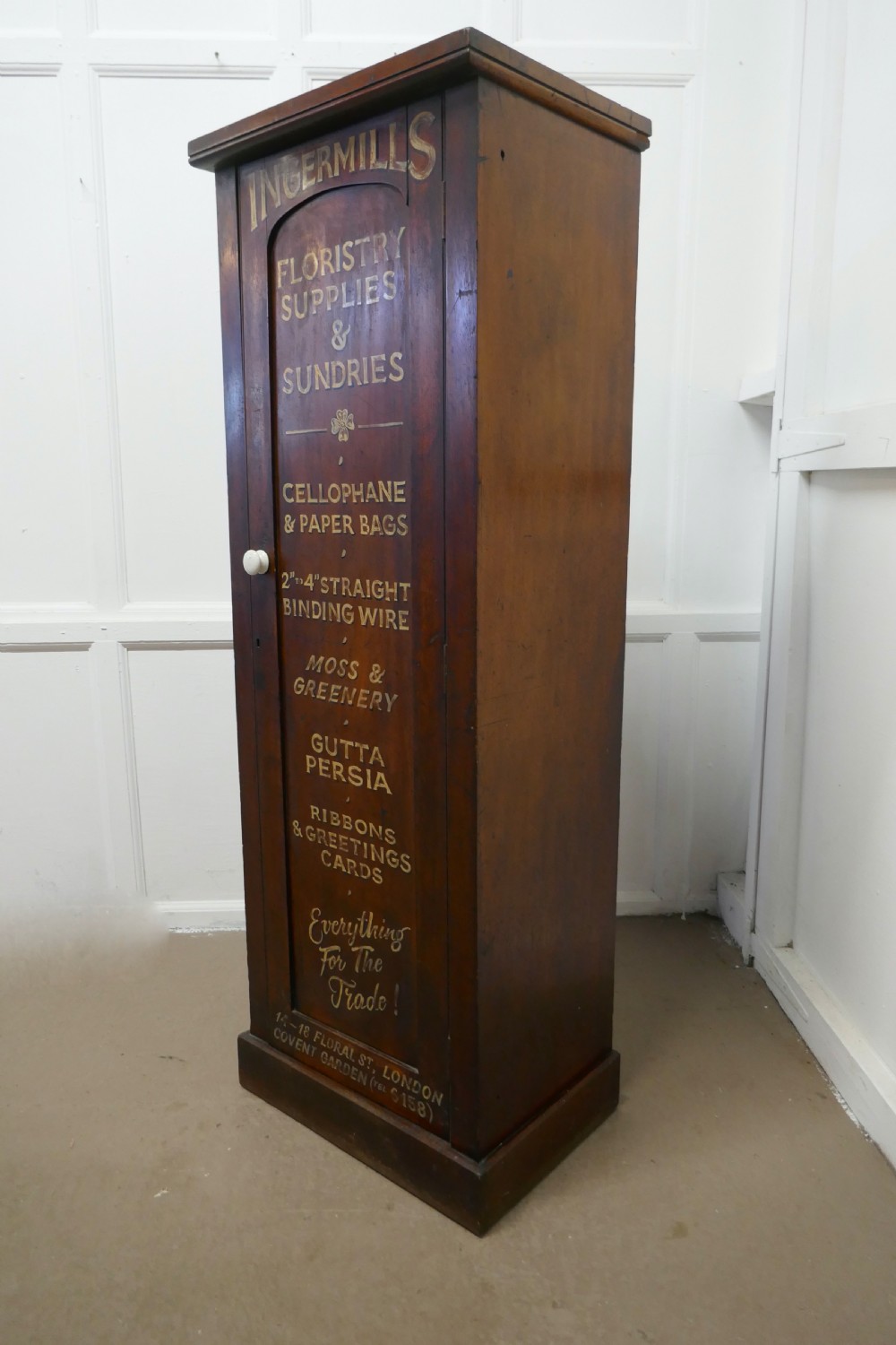 Victorian Mahogany Tall Shelved Shop Cupboard,   View V