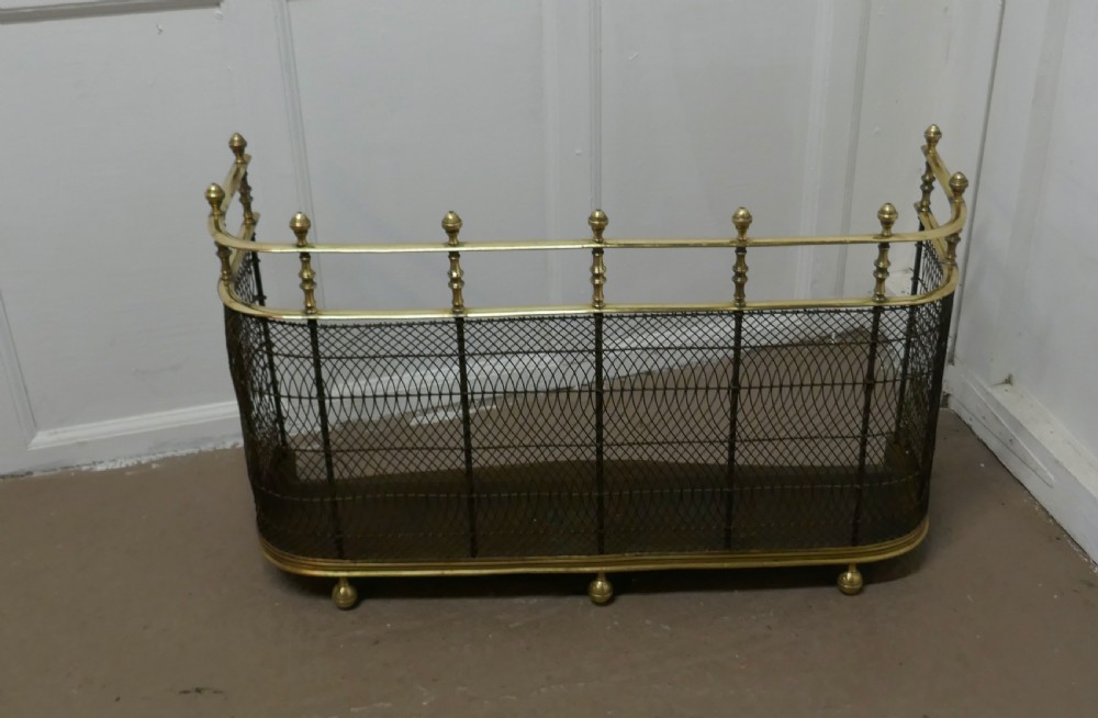 A High Georgian Brass Nursery Fire Guard Fender  View IV