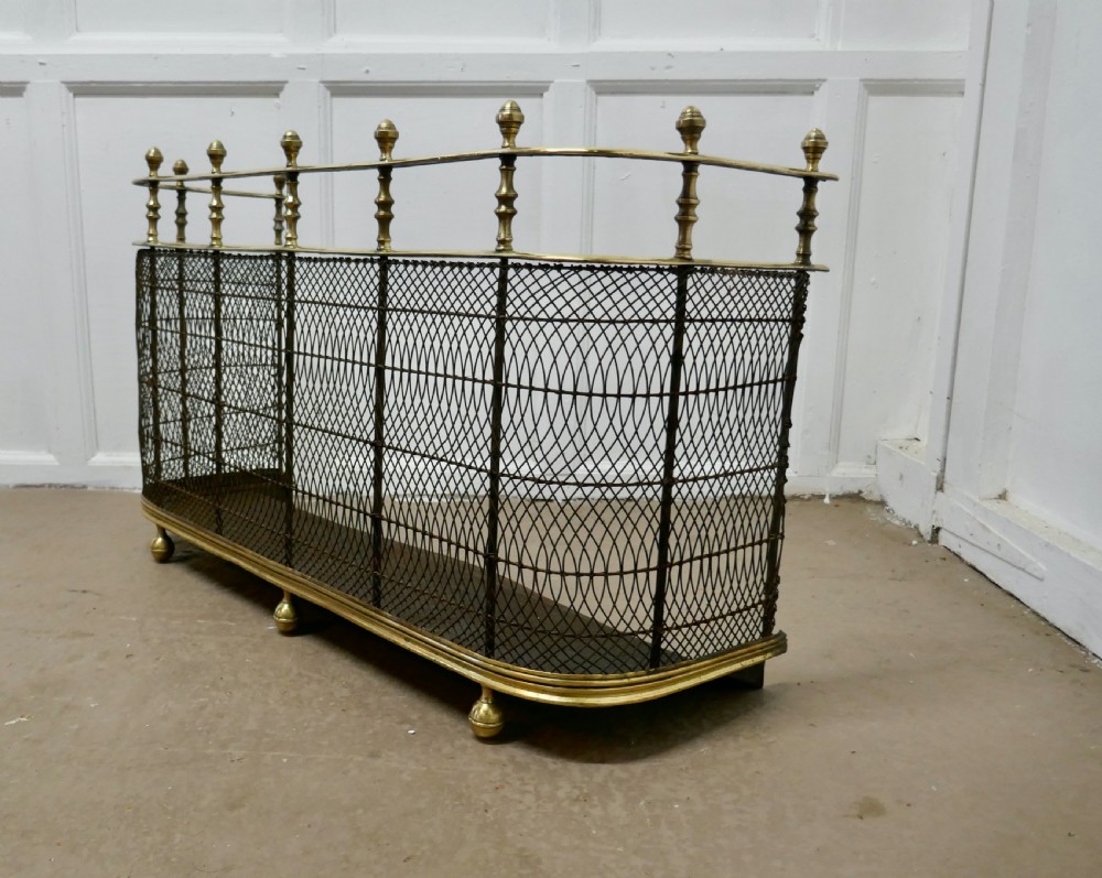 A High Georgian Brass Nursery Fire Guard Fender  View VII