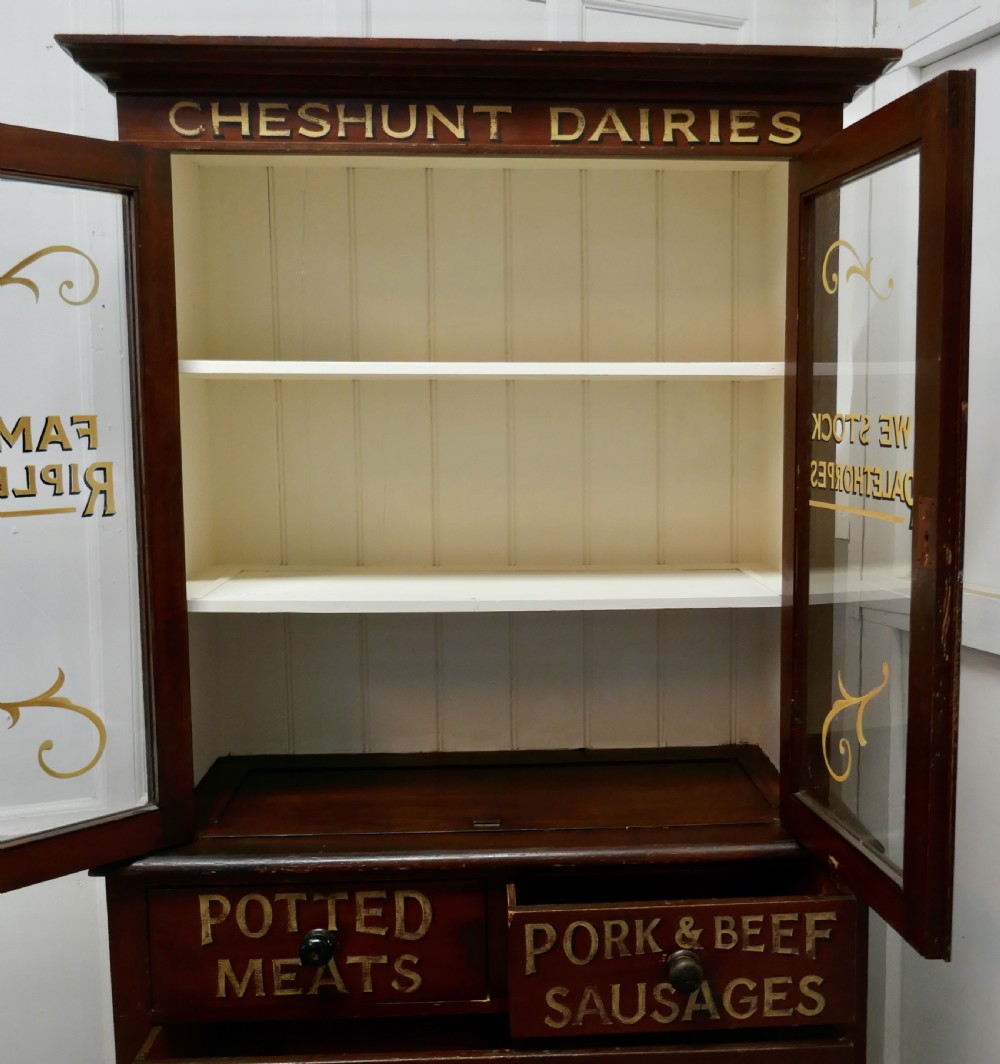 Victorian Painted Pine Kitchen Cupboard,   View III