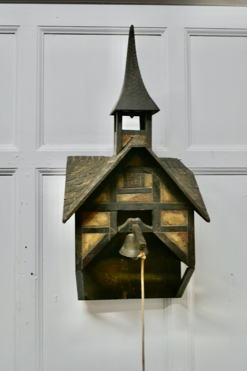 19th Century Black Forest Carved Alpine Front Door Bell View II