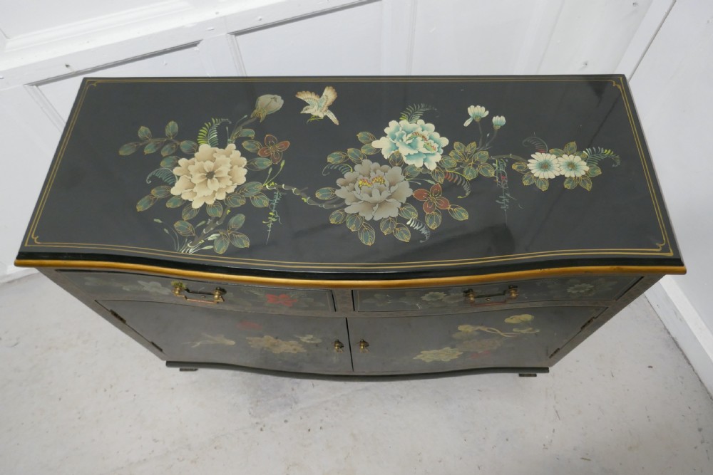 A Charming Chinoiserie 2 Drawer Sideboard Cupboard View III