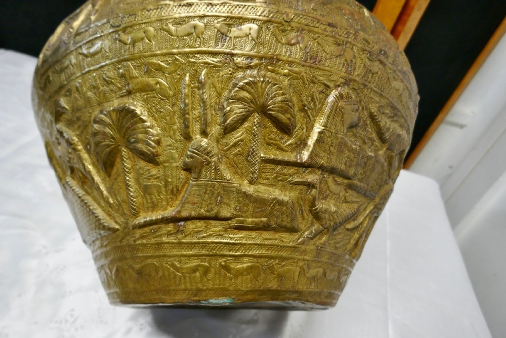Large Early 19th Century North African Brass Jardiniere Pot View VI