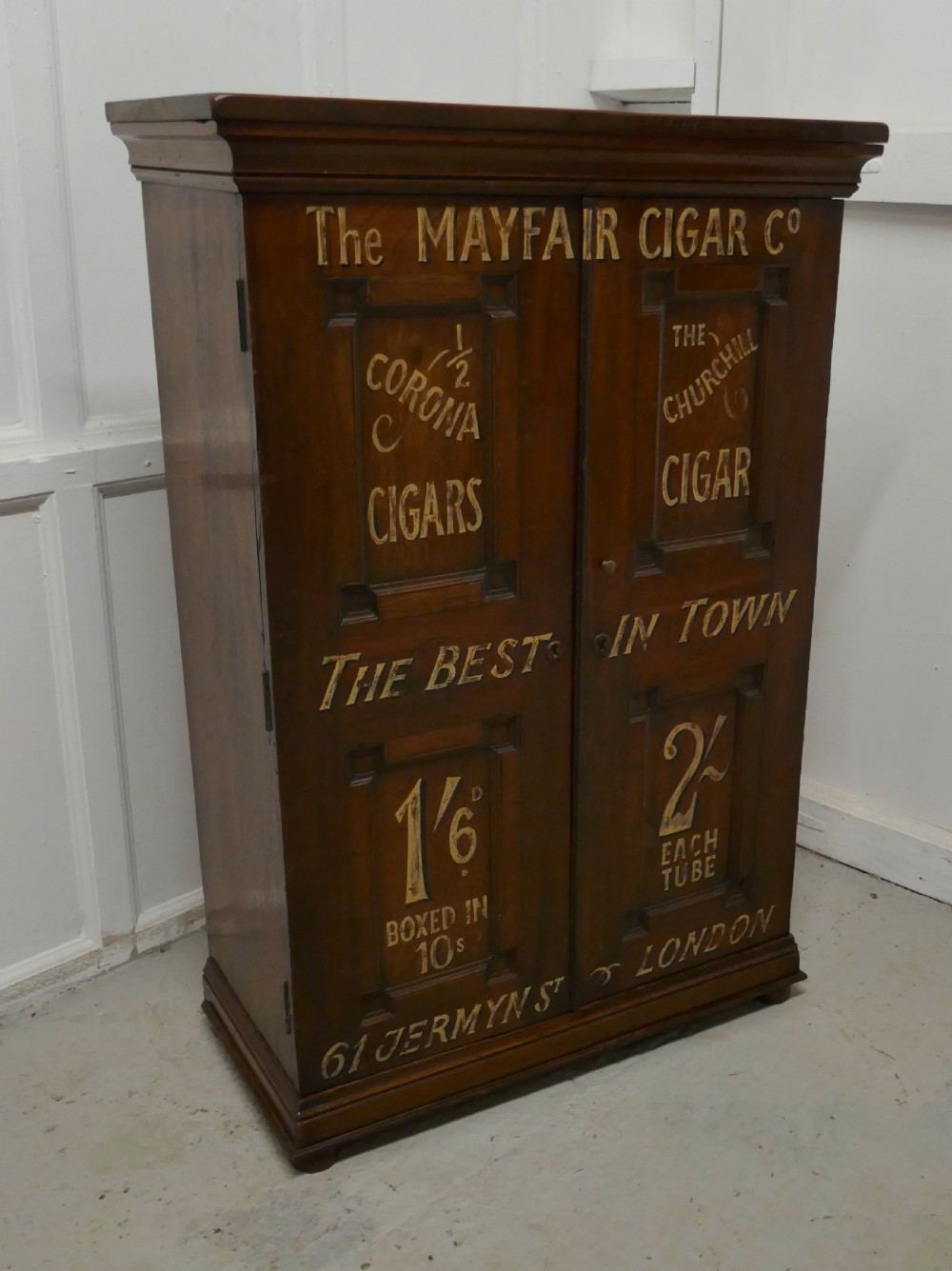 Victorian Humidor Painted for Cigar Store Display  View II