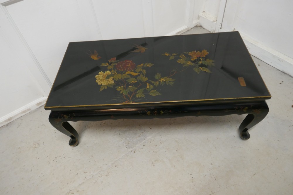Painted and Lacquered Chinoiserie Coffee Table   View II