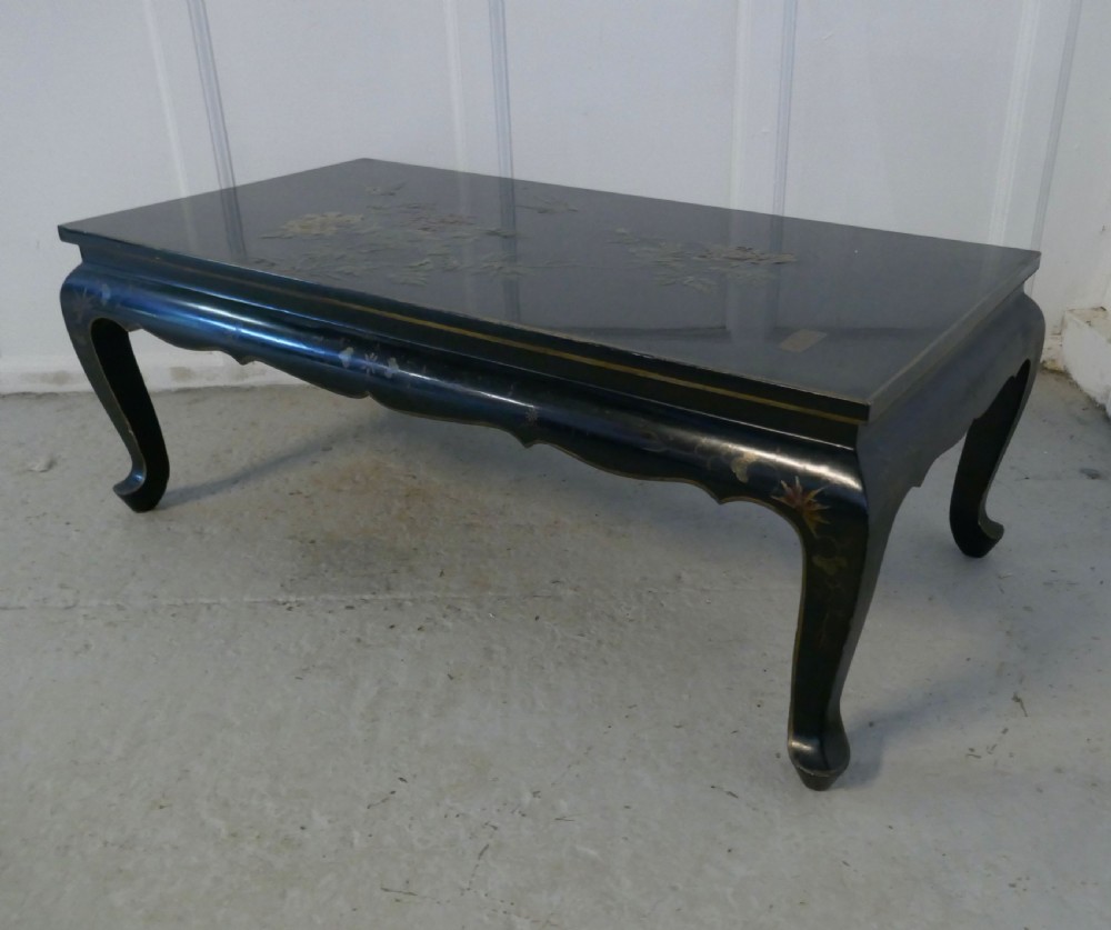Painted and Lacquered Chinoiserie Coffee Table   View III