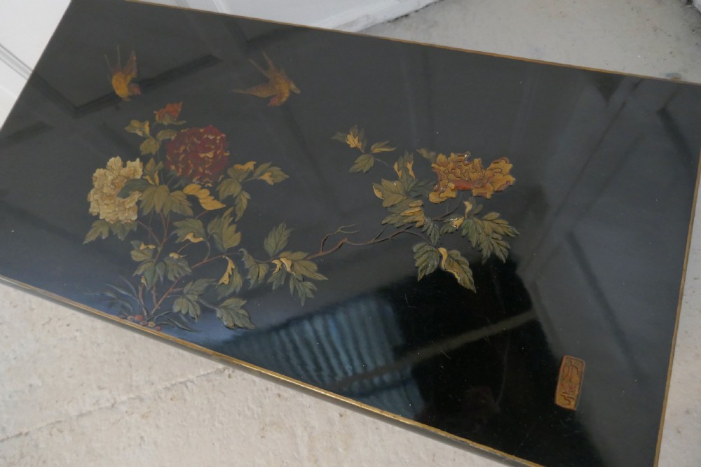 Painted and Lacquered Chinoiserie Coffee Table   View V