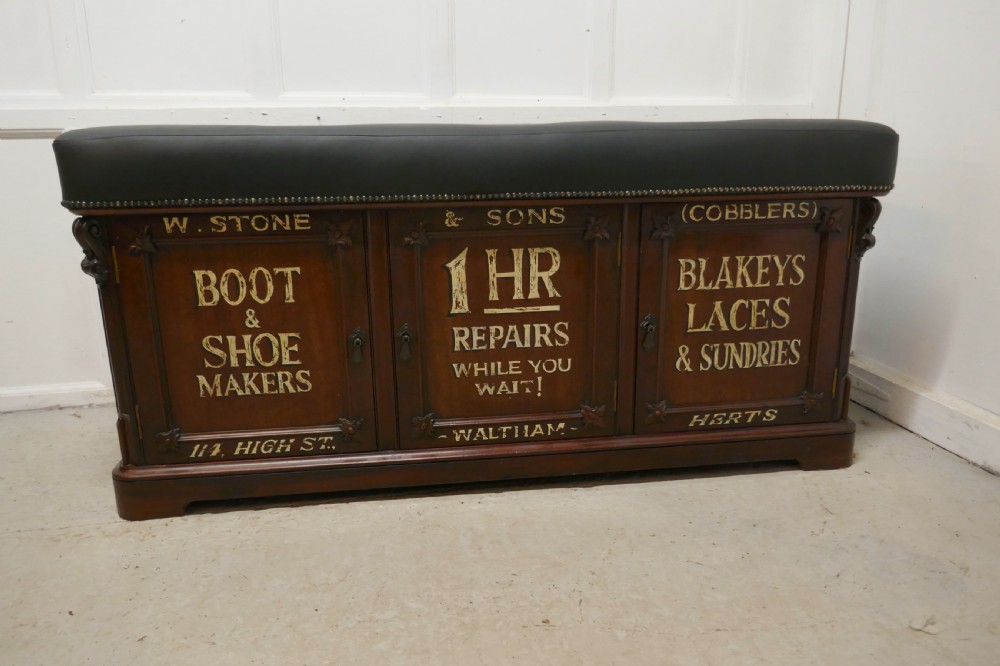 Window Seat Boot Cupboard Shop Display Bench Storage