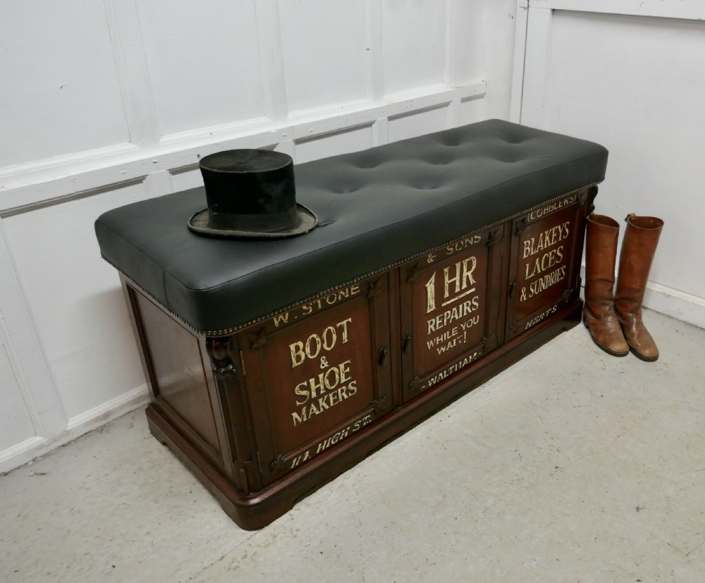 Window Seat Boot Cupboard Shop Display Bench Storage View IX