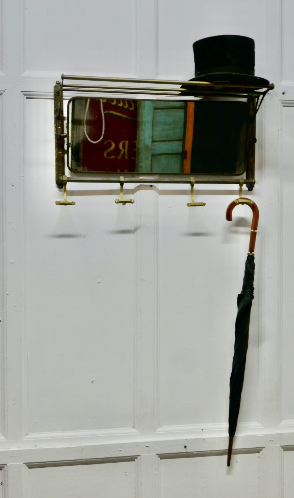 French Art Deco Odeon Style Pullman Mirror From a Train  View V