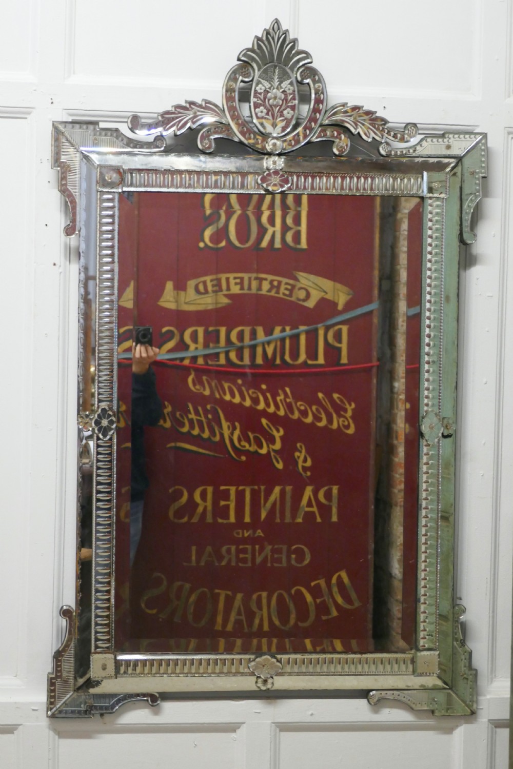 Superb Large 19th Century Venetian Cushion Mirror View II