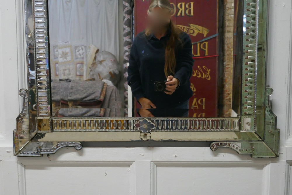 Superb Large 19th Century Venetian Cushion Mirror View IV