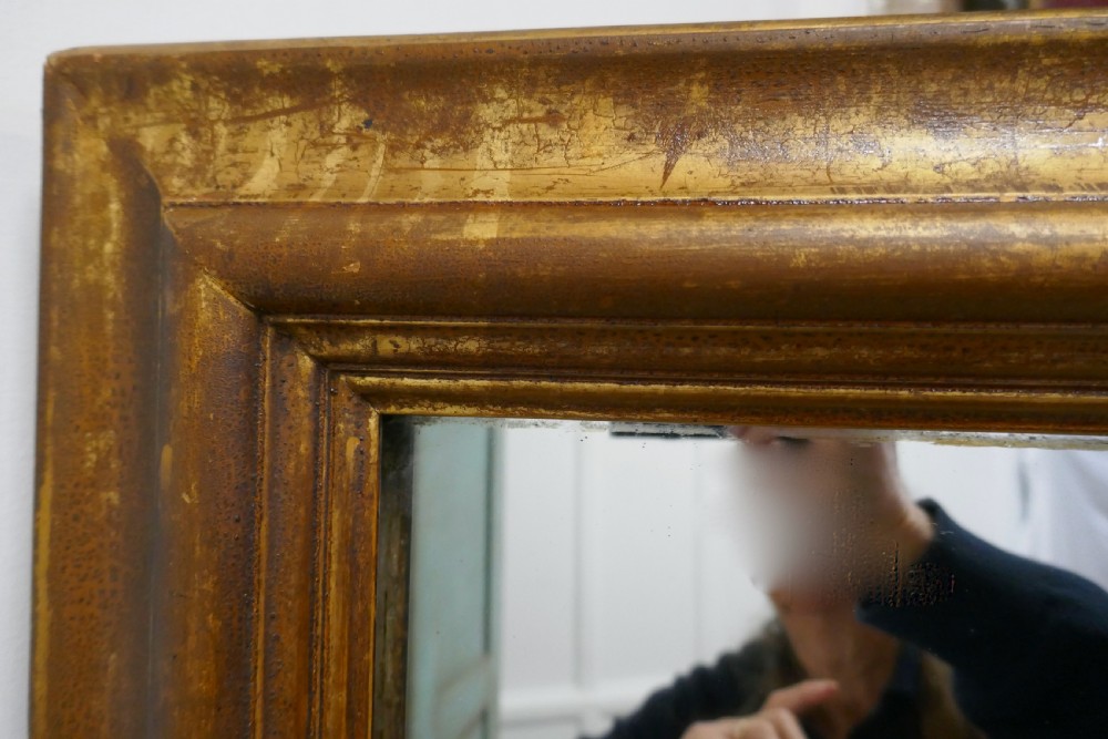 A 19th Century Large French Shabby Gilt Mirror View VI