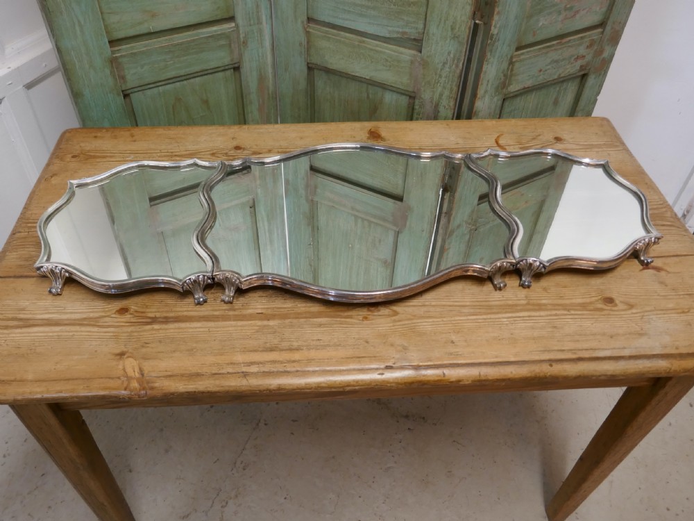 Art Deco French Silver Sideboard Trio Tray View II