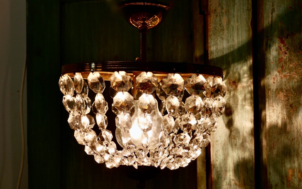 Beautiful French Empire Style Basket Chandelier View VI
