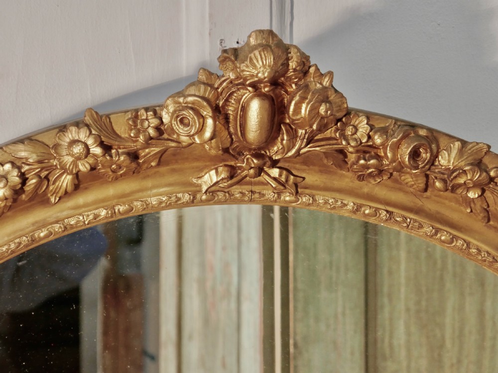 A Large French Rococo Oval Gilt Wall Mirror View VII