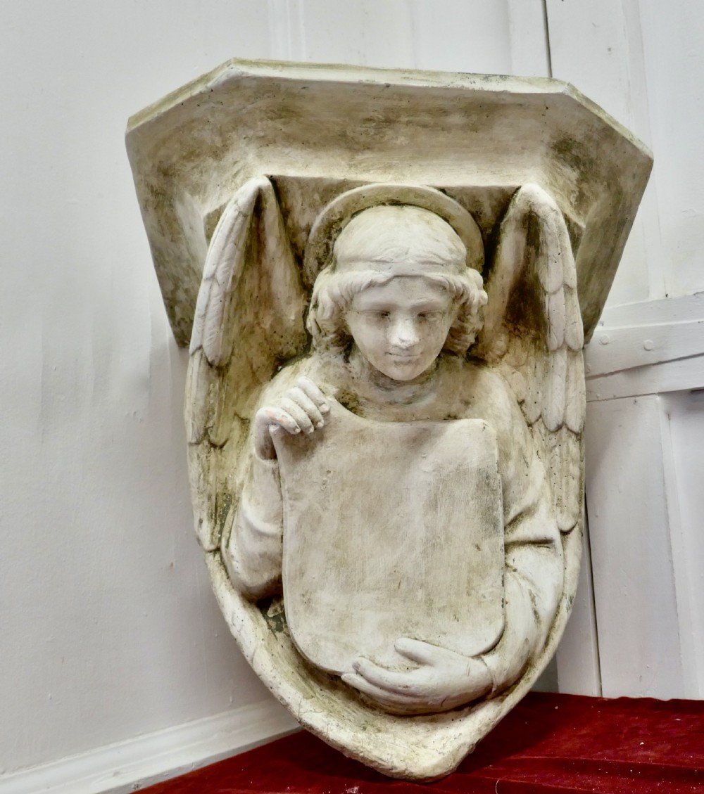 Winged Angel, Weathered Wall Bracket