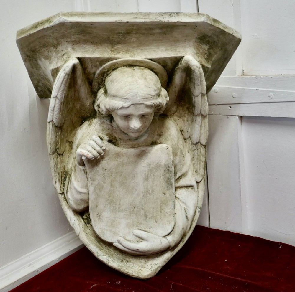Winged Angel, Weathered Wall Bracket View II