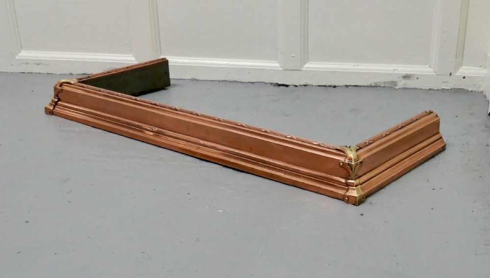 Heavy Victorian Brass and Copper Fender View VII