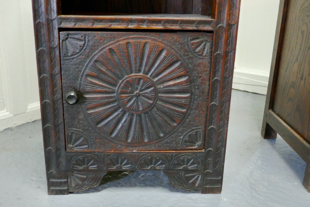 Pair of Breton Oak Bedside Cupboards   View III