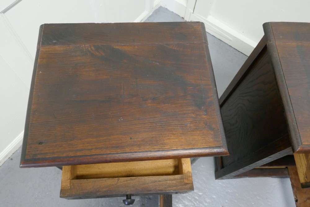 Pair of Breton Oak Bedside Cupboards   View VI