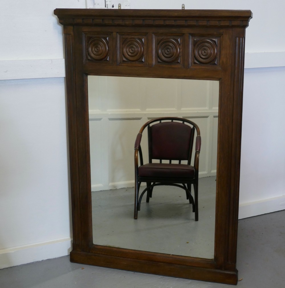 A Large French Carved Oak Wall Mirror View II