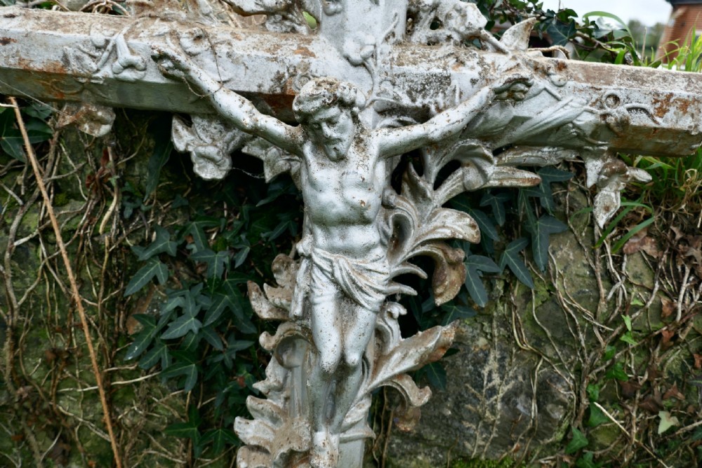 A Large Architectural French Cast Iron Cross, View III
