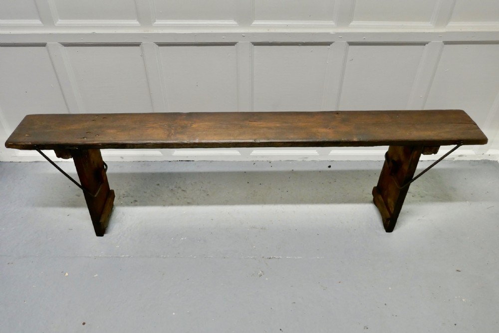 Very Rustic Folding Farmhouse Kitchen Bench