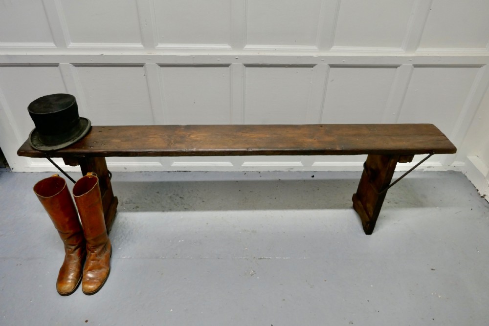 Very Rustic Folding Farmhouse Kitchen Bench View V