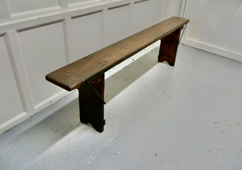 Very Rustic Folding Farmhouse Kitchen Bench View VI