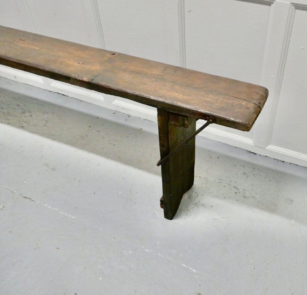 Very Rustic Folding Farmhouse Kitchen Bench View VIII