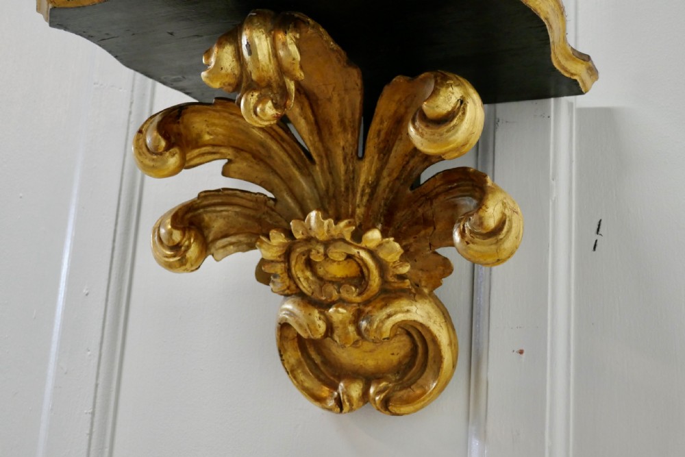 A 19th Century Carved Gilt Wall Bracket  View V