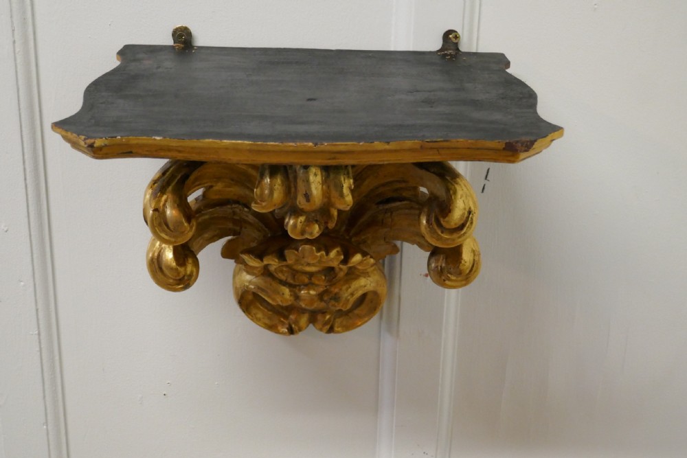 A 19th Century Carved Gilt Wall Bracket  View VI