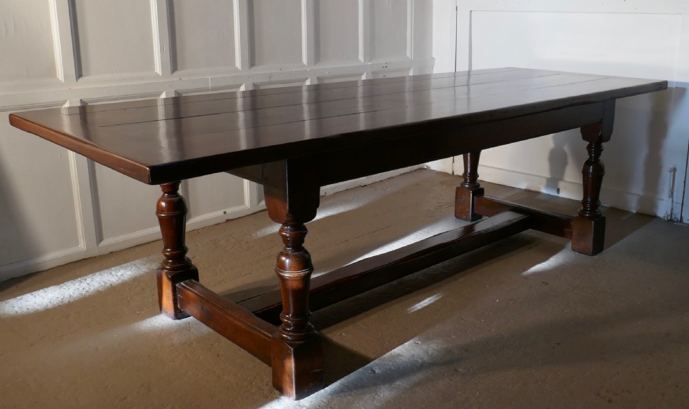 Superior Quality Oak Refectory Dining Table View III
