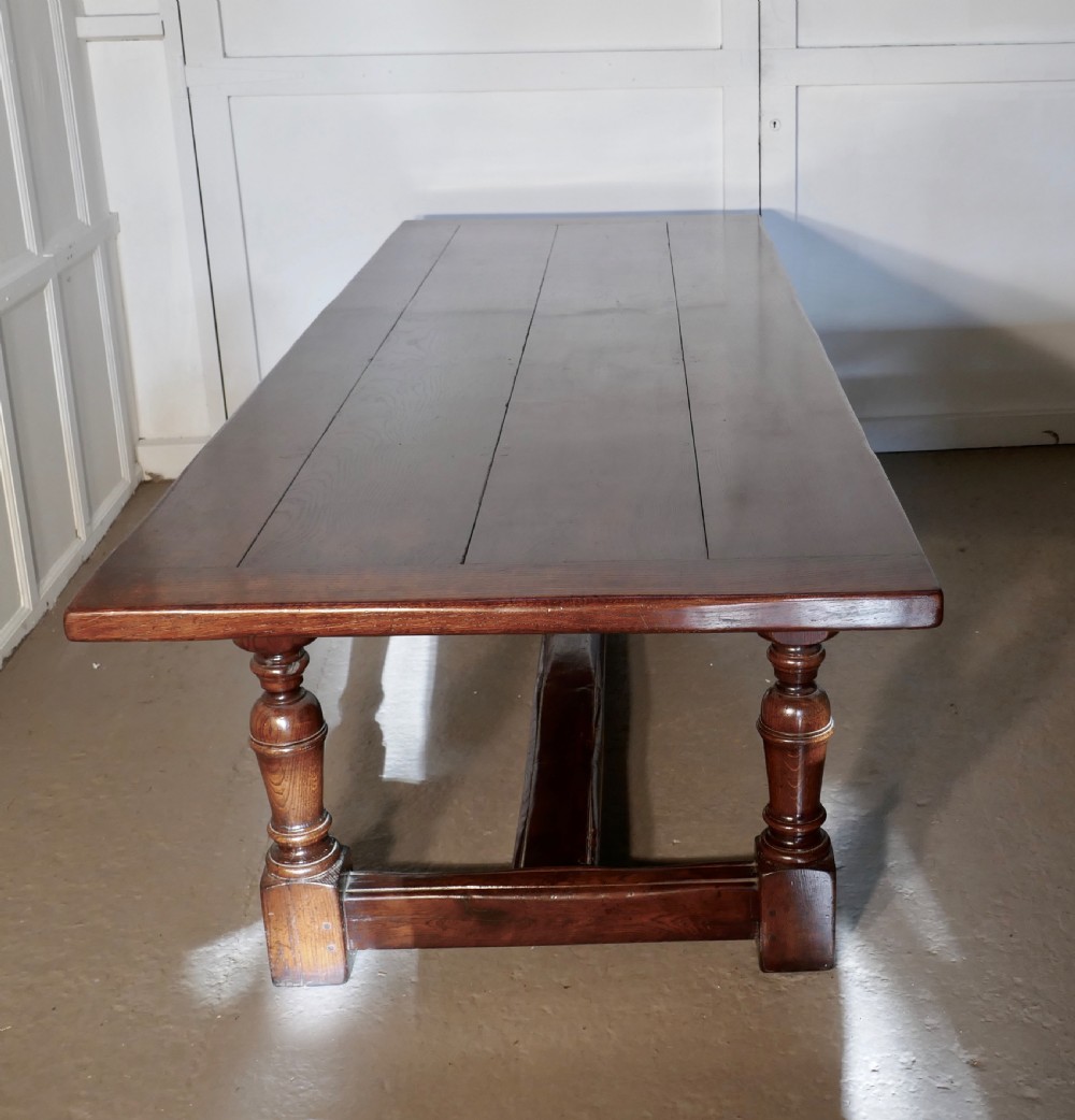 Superior Quality Oak Refectory Dining Table View IV